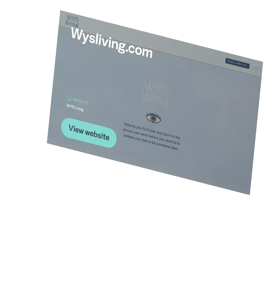Alternatieve versie van een afbeelding van een website voorbeeld: wysliving.com