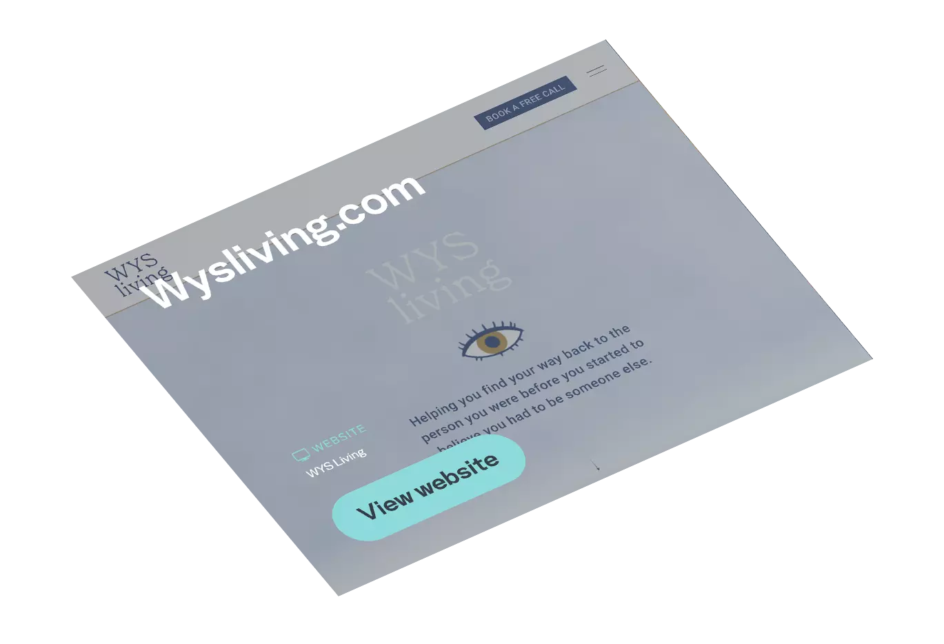 Alternatieve versie van een afbeelding van een website voorbeeld: wysliving.com